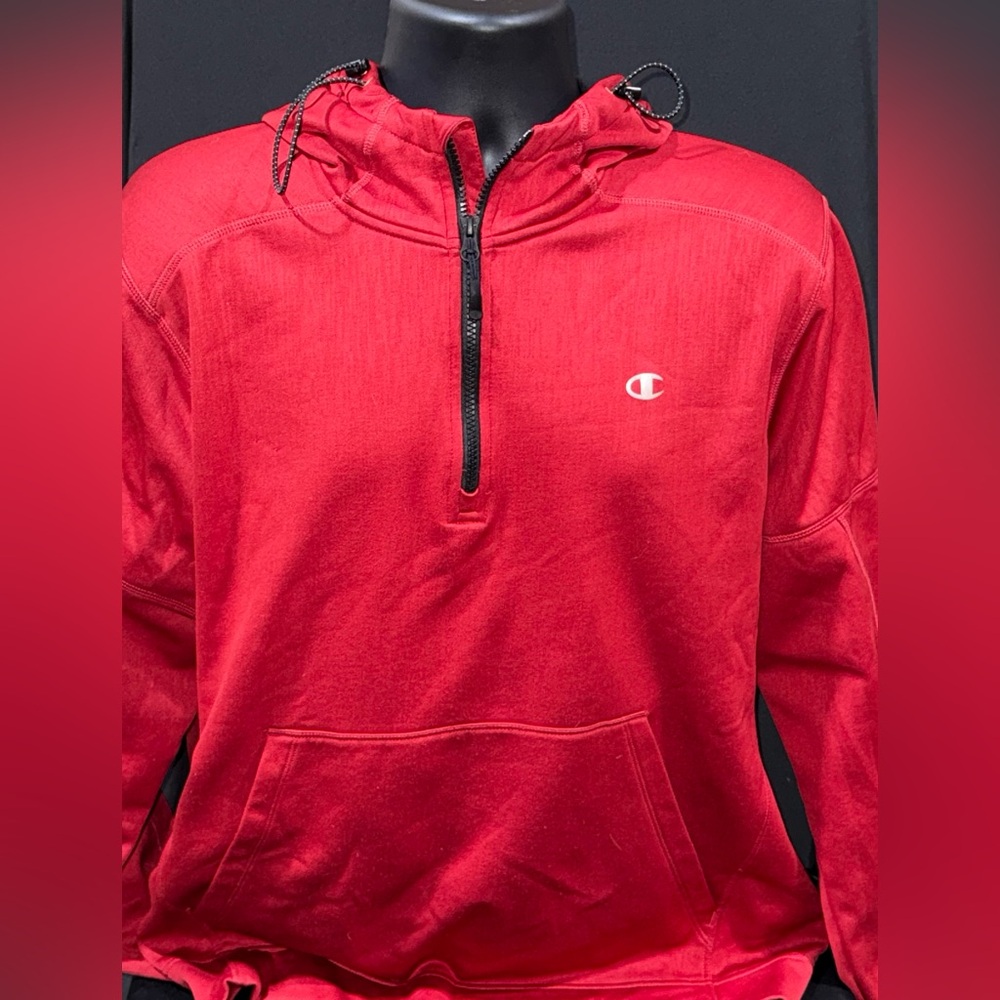 Champion Men's Crimson Half-Zip Hoodie